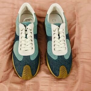 Vintage Style Wishbone “Paris” Denim Sneakers